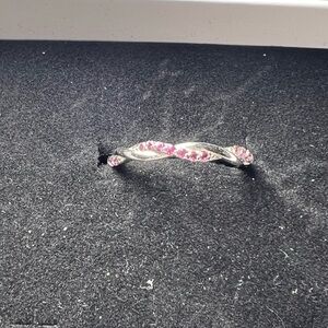 Sterling silver and ruby size 9 ring